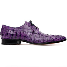 Marco Di Milano Tulum Purple Exotic Crocodile Derby Oxfords