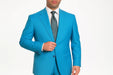 Men's Two Button turquoise Blue Color Affordable Cheap Priced Men's Dress Suit For Sale - RET208-19