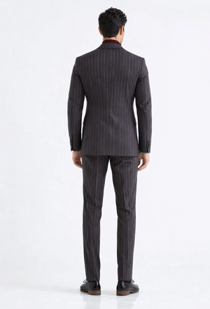 Turtleneck Suit + Free Turtleneck Sweater Package - Black Mens Suit