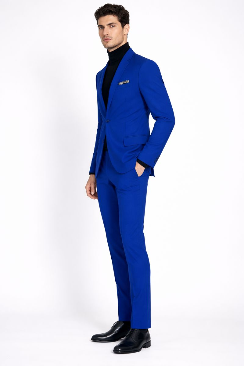 Royal Blue Suit With Turtleneck for Every Occasion