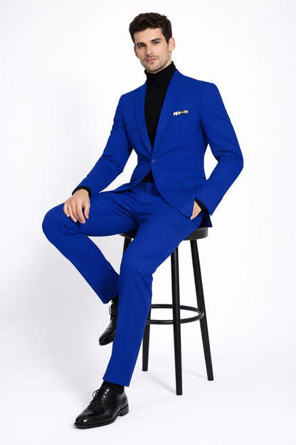 Royal Blue Suit With Turtleneck for Every Occasion
