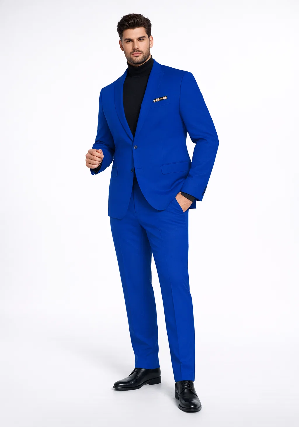 Royal Blue Suit With Turtleneck for Every Occasion