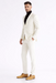 Turtleneck Suit + Free Turtleneck Sweater Package - Ivory Mens Suit