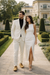 Turtleneck Suit + Free Turtleneck Sweater Package - Ivory Mens Suit