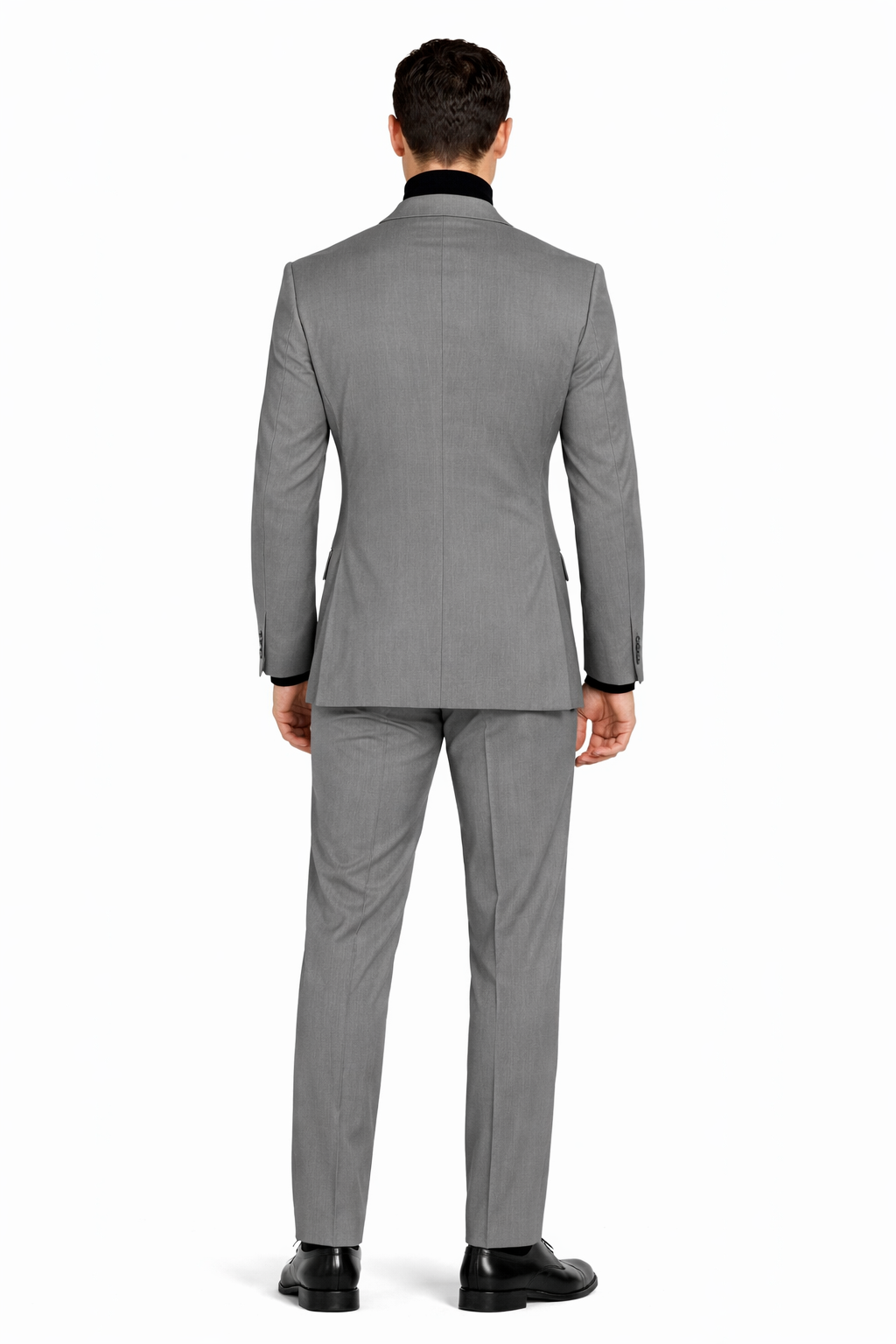 Turtleneck Suit + Free Turtleneck Sweater Package Medium Grey Mens Suit