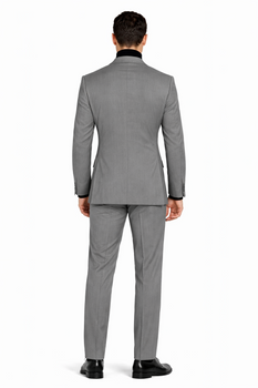 Turtleneck Suit + Free Turtleneck Sweater Package Medium Grey Mens Suit