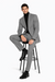 Turtleneck Suit + Free Turtleneck Sweater Package Medium Grey Mens Suit
