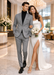 Turtleneck Suit + Free Turtleneck Sweater Package Medium Grey Mens Suit