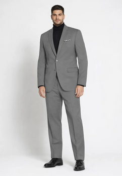 Turtleneck Suit + Free Turtleneck Sweater Package Medium Grey Mens Suit