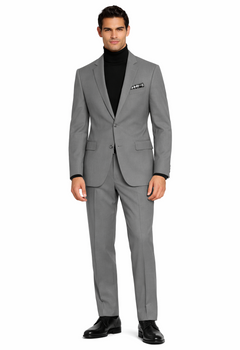 Turtleneck Suit + Free Turtleneck Sweater Package Medium Grey Mens Suit