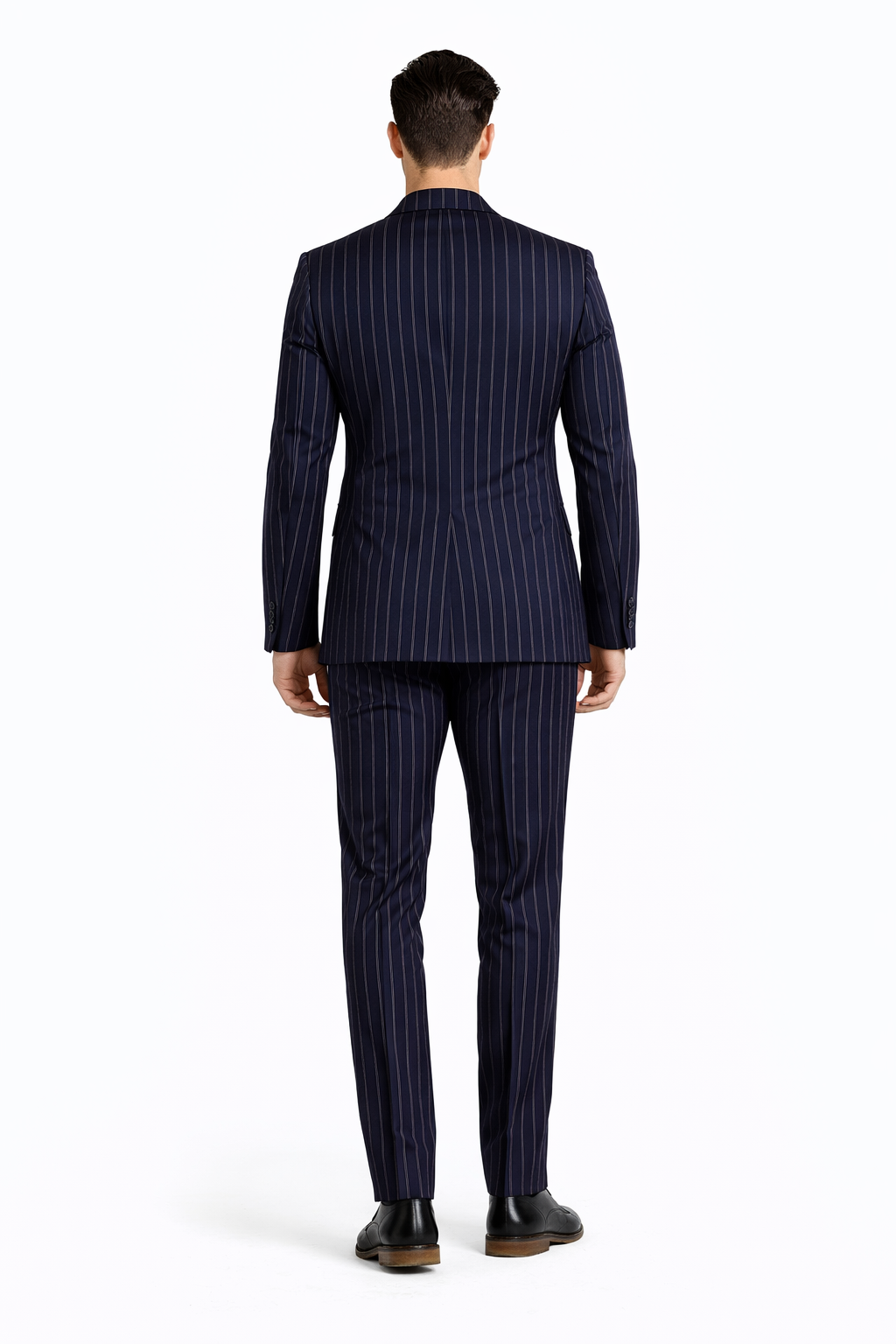 Turtleneck Suit + Free Turtleneck Sweater Package - Navy Mens Suit