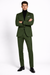 Turtleneck Suit + Free Turtleneck Sweater Package Olive Mens Suit
