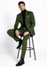 Turtleneck Suit + Free Turtleneck Sweater Package Olive Mens Suit