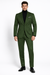Turtleneck Suit + Free Turtleneck Sweater Package Olive Mens Suit