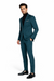 Turtleneck Suit + Free Turtleneck Sweater Package Teal Blue Mens Suit