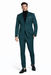 Turtleneck Suit + Free Turtleneck Sweater Package Teal Blue Mens Suit