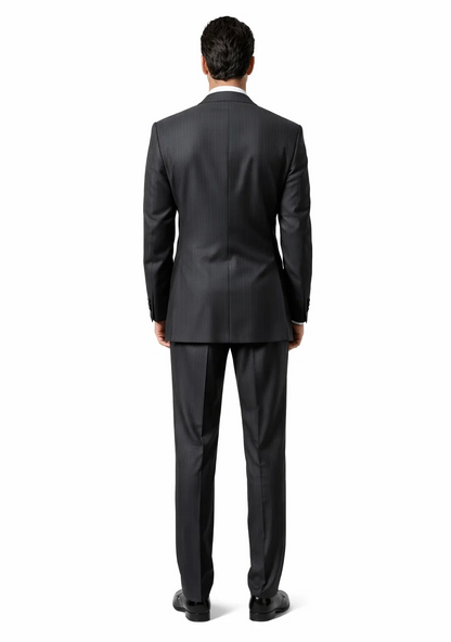 Tweed 3 Piece Suit - Tweed Wedding Suit Fitted Discounted Sale Slim Cut 2 Button Gray Herringbone Tweed Men's Suit