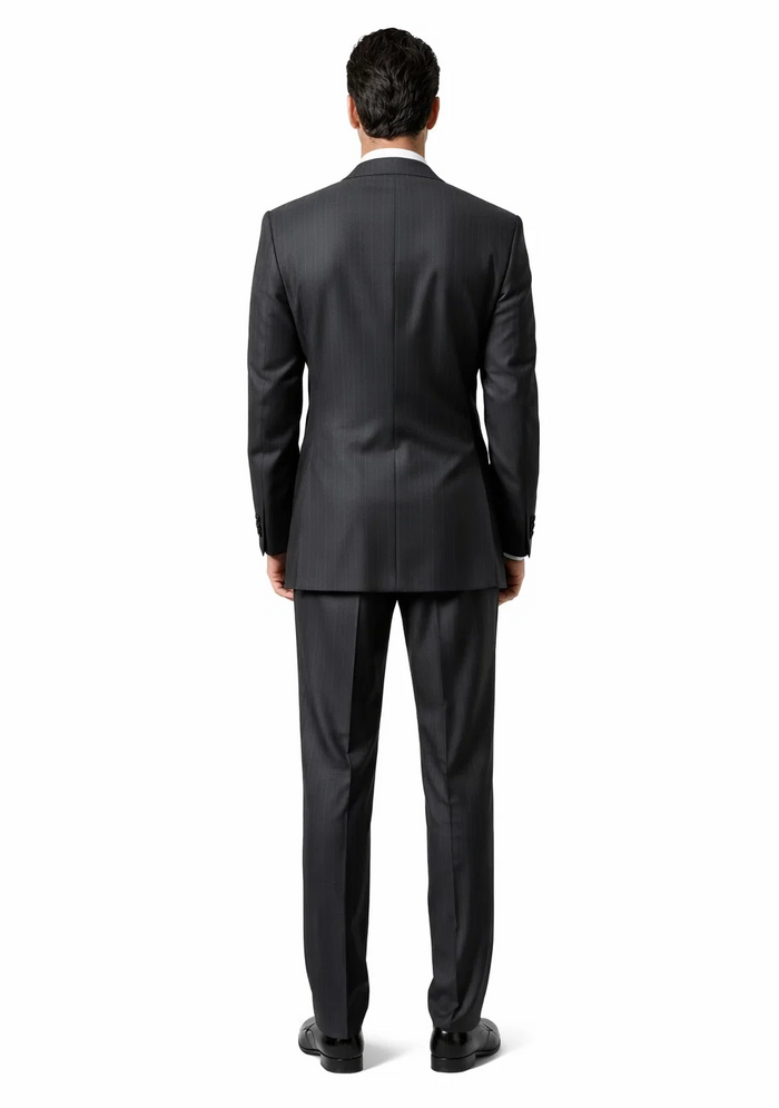 Tweed 3 Piece Suit - Tweed Wedding Suit Fitted Discounted Sale Slim Cut 2 Button Gray Herringbone Tweed Men's Suit
