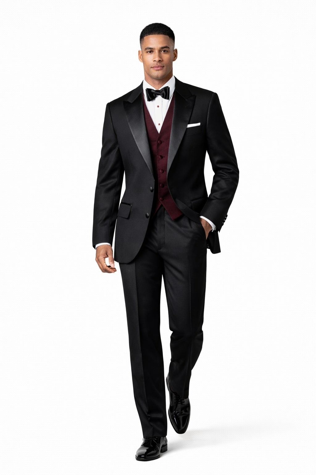 Men'S 2 Buttons Tuxedo 2 Buttons Tuxedo Jacket + Pants Satin - Image 4