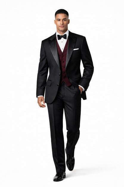 Men'S 2 Buttons Tuxedo 2 Buttons Tuxedo Jacket + Pants Satin - Image 4