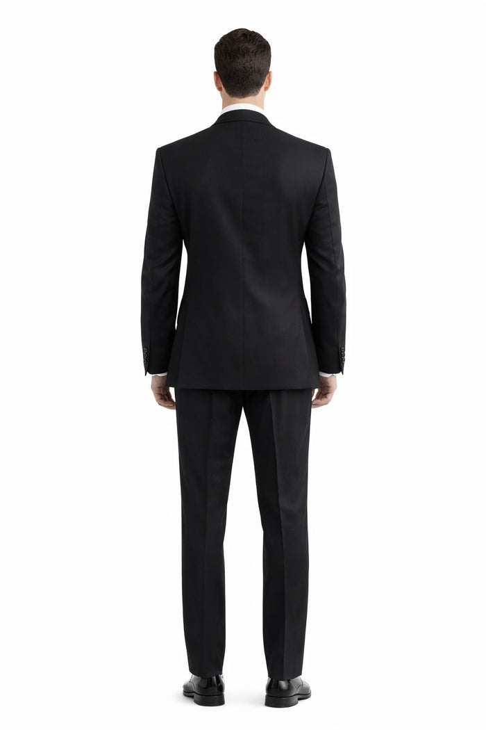 2 Button Gianni Super 140'S Wool Premier Quality Italian Fabric Design Jacket + Pants - Image 2