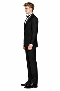 Men'S 2 Button Super 140s Merino Wool Tuxedo Jacket + Any Size Pants (Tuxedo Separate)