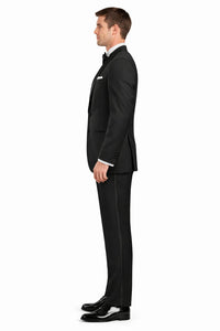 2 Button Super 120'S Wool Tuxedo Jacket + Pants - Image 3