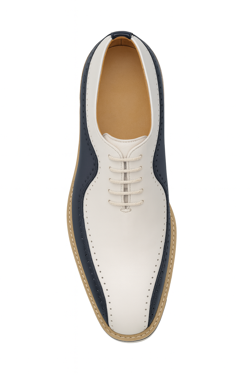 Carrucci Stylish Two-Tone Brogue Oxford