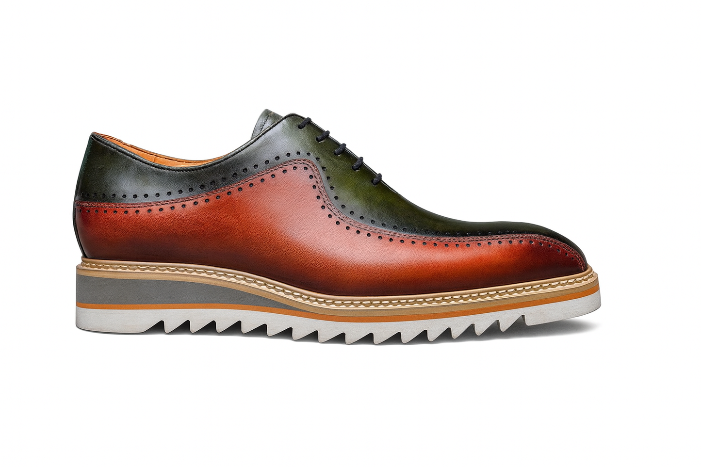 Carrucci Stylish Two-Tone Brogue Oxford