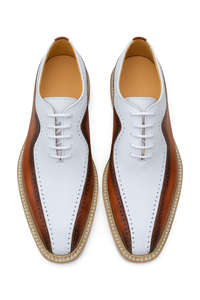 Stylish Two-Tone Brogue Oxford