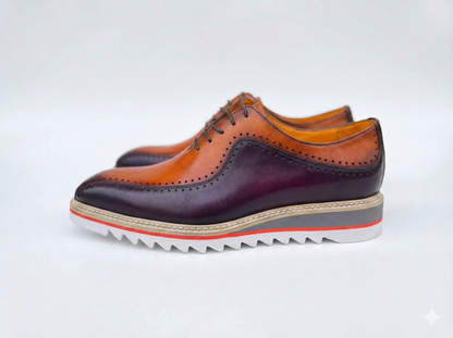 Carrucci Stylish Two-Tone Brogue Oxford