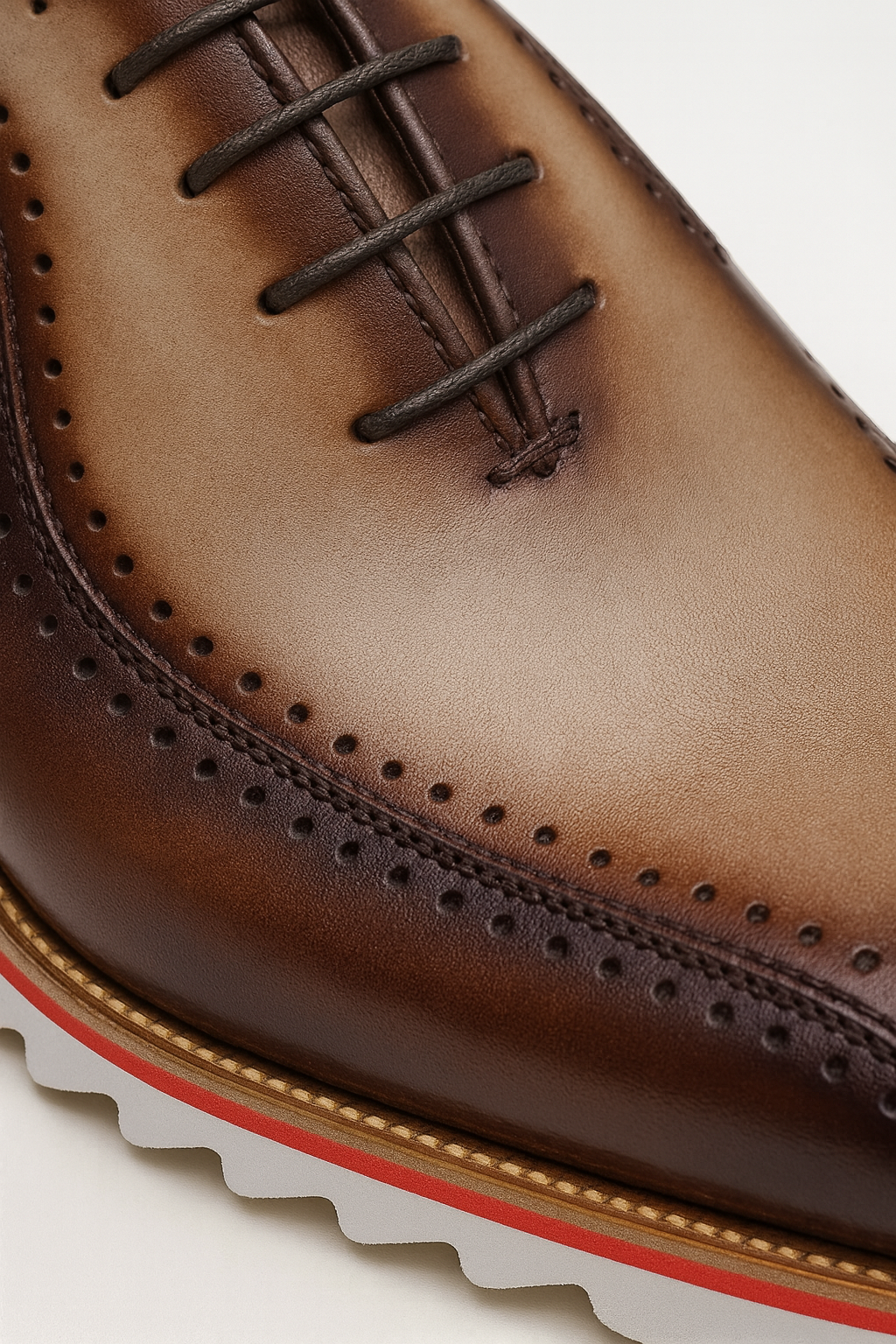 Carrucci Stylish Two-Tone Brogue Oxford