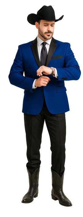 Two Toned Royal Light Blue Two Buttons Velvet or Dress Suits for Men Fabric (Your Choice) Tuxedo Suit Or Dinner Jacket Black Lapeled