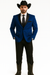 Two Toned Royal Light Blue Two Buttons Velvet or Dress Suits for Men Fabric (Your Choice) Tuxedo Suit Or Dinner Jacket Black Lapeled