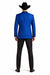 Two Toned Royal Light Blue Two Buttons Velvet or Dress Suits for Men Fabrics (Your Choice) Tuxedo Suit Or Dinner Jacket Black Lapeled
