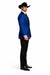 Two Toned Royal Light Blue Two Buttons Velvet or Dress Suits for Men Fabrics (Your Choice) Tuxedo Suit Or Dinner Jacket Black Lapeled