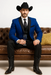 Two Toned Royal Light Blue Two Buttons Velvet or Dress Suits for Men Fabrics (Your Choice) Tuxedo Suit Or Dinner Jacket Black Lapeled