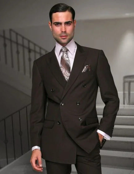 Statement Men's 2 Piece 100% Wool Fashion Suit - Bold Color