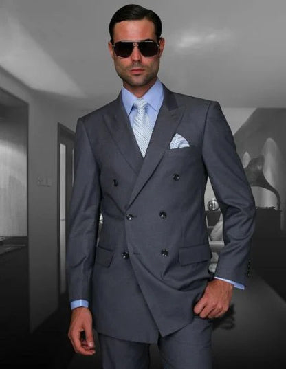 Statement Men's 2 Piece 100% Wool Fashion Suit - Bold Color