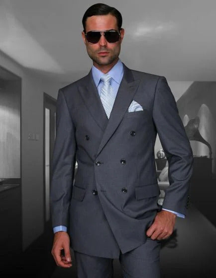 Statement Men's 2 Piece 100% Wool Fashion Suit - Bold Color
