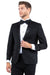 Mens Black Blazer - Men's Modern Fit Two Button Notch Lapel Tuxedo Separates Jacket in Black