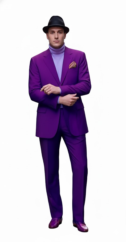 Ultra Smooth 2 Button  Business Suits Clearance Sale Purple