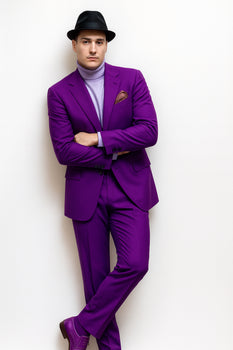 Ultra Smooth 2 Button Cheap Priced Business Suits Clearance Sale Purple