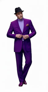 Ultra Smooth 2 Button Cheap Priced Business Suits Clearance Sale Purple
