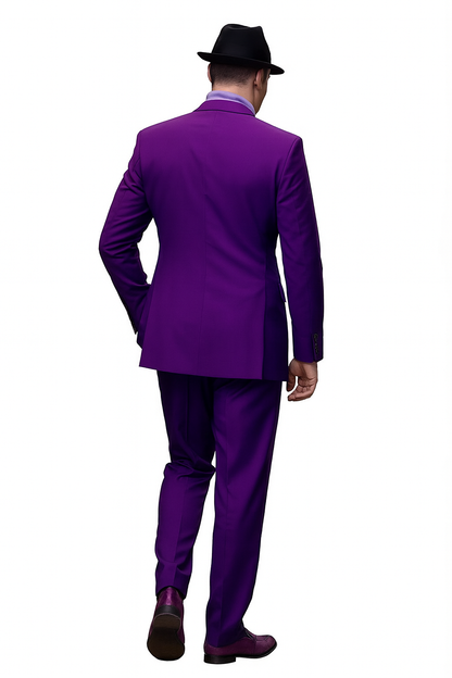 Ultra Smooth 2 Button  Business Suits Clearance Sale Purple