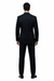 Unique 2PC 3 Button Dark Navy Blue Men's Suit With Flat Front Pants