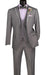 Tuxedo & Formal Grey ~ Gray Trimmed Two Button Slim Fit Men's Suit