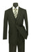 Olympia Collection - Glen Plaid Regular Fit Suit 3 Piece Olive