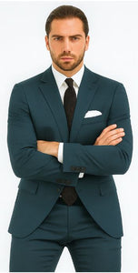 Teal Blue Men's Suits 