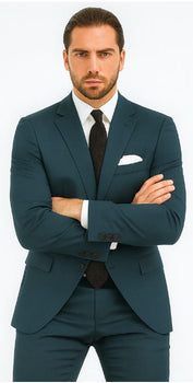 Teal Blue Men's Suits 